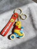 3D PVC Figure Keychain - Winnie the Pooh - Pooh Riding Tricycle