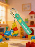 3D PVC Figure Keychain - Winnie the Pooh - Pooh On Train