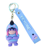 3D PVC Figure Keychain - Winnie the Pooh - Eeyore In Smile Hoodie