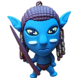 3D PVC Figure Keychain - Avatar - Na'vi Warrior With Spear