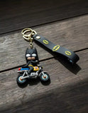 3D PVC Figure Keychain - Batman - Chibi Riding Motorcycle