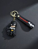 3D PVC Figure Keychain - Batman - Chibi Holding Batarang Variant 2