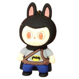 3D PVC Figure Keychain - Batman Labubu - Labubu Casual Batman