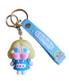3D PVC Figure Keychain - Bebes Llorones - Crybaby - Crybaby Blonde Blue Dress