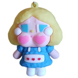 3D PVC Figure Keychain - Bebes Llorones - Crybaby - Blonde Blue Dress