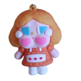 3D PVC Figure Keychain - Bebes Llorones - Crybaby - Dotty Orange Heart Dress