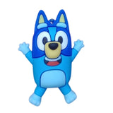 3D PVC Figure Keychain - Bluey - Happy