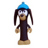 3D PVC Figure Keychain - Bluey - Sausage Dog Blue Cap