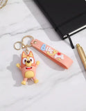3D PVC Figure Keychain - Bluey - Bingo Jumping Happy