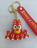 3D PVC Figure Keychain - Bluey - Rita With Mini Grannies