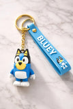 3D PVC Figure Keychain - Bluey - Bandit Heeler Standing