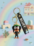 3D PVC Figure Keychain - Bluey - Snickers In Green Hat