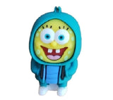 3D PVC Figure Keychain - SpongeBob SquarePants - Spongebob Blue Hoodie