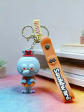 3D PVC Figure Keychain - SpongeBob SquarePants - Squilliam Fancyson Crowned Holding Notepad