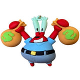 3D PVC Figure Keychain - SpongeBob SquarePants - Mr Krabs Holding Money Bags