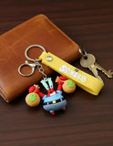3D PVC Figure Keychain - SpongeBob SquarePants - Mr Krabs Holding Money Bags