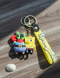 3D PVC Figure Keychain - SpongeBob SquarePants - Mr Krabs Spongebob Winking Duo
