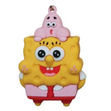 3D PVC Figure Keychain - SpongeBob SquarePants - Spongebob Patrick On Head