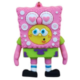 3D PVC Figure Keychain - SpongeBob SquarePants - Spongebob Pink Heart Eyes
