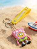 3D PVC Figure Keychain - SpongeBob SquarePants - Spongebob Pink Heart Eyes