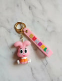3D PVC Figure Keychain - Cartoon Anais Watterson - Anais Sitting Orange Top