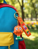 3D PVC Figure Keychain - Cartoon Darwin Watterson - Darwin With Green Shoes