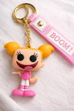 3D PVC Figure Keychain - Cartoon Dee Dee El Laboratorio De Dexter - Dee Dee Pink Dress