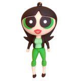 3D PVC Figure Keychain - Powerpuff Girls - Buttercup Casual Outfit