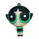 3D PVC Figure Keychain - Powerpuff Girls - Buttercup Standing
