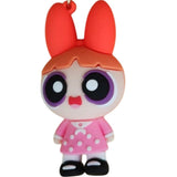 3D PVC Figure Keychain - Powerpuff Girls - Blossom Pink Polka Dot Dress
