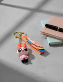 3D PVC Figure Keychain - Powerpuff Girls - Blossom Pink Polka Dot Dress