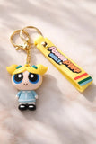 3D PVC Figure Keychain - Powerpuff Girls - Bubbles Blue Dress
