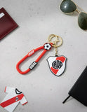 3D PVC Figure Keychain - Football Club - River Plate Shield Logo