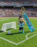 3D PVC Figure Keychain - Football Club - Messi Argentina Kit Celebration