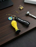 3D PVC Figure Keychain - Football Club - World Cup Trophy Yellow