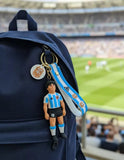 3D PVC Figure Keychain - Clubes De Futbol El Diego - Maradona Argentina Striped Kit