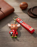 3D PVC Figure Keychain - Clubes De Futbol Maple Alce De Canada - Moose Holding Soccer Ball