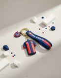 3D PVC Figure Keychain - Clubes De Futbol San Lorenzo - Home Kit Blue Red Stripes
