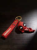 3D PVC Figure Keychain - Deadpool Superheroes - Chibi Deadpool Relaxed Pose