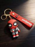 3D PVC Figure Keychain - Deadpool Superheroes - Deadpool Robe Holding Panda