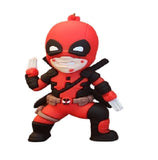 3D PVC Figure Keychain - Deadpool Superheroes - Chibi Deadpool Grimacing Pose