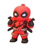 3D PVC Figure Keychain - Deadpool Superheroes - Deadpool Holding Dual Pistols