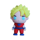 3D PVC Figure Keychain - Dragon Ball Z - Chibi Goku Super Saiyan Variant 2