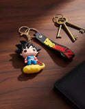 3D PVC Figure Keychain - Dragon Ball Z - Chibi Goku Nimbus Power Pole
