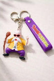 3D PVC Figure Keychain - Dragon Ball Z - Master Roshi Staff Peace Sign