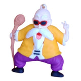 3D PVC Figure Keychain - Dragon Ball Z - Master Roshi Staff Peace Sign