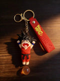 3D PVC Figure Keychain - Dragon Ball Z - Chibi Goku Screaming