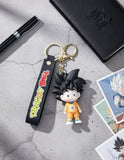 3D PVC Figure Keychain - Dragon Ball Z - Chibi Goku Orange Outfit