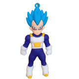 3D PVC Figure Keychain - Dragon Ball Z - Chibi Vegeta Super Saiyan Blue