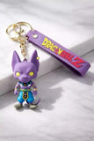 3D PVC Figure Keychain - Dragon Ball Z - Chibi Beerus Iconic Outfit
